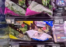 Some bags of cut vegetables.