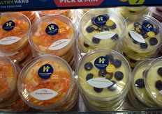 Convenience can't be beaten. Healthy Hand has sliced fruit, raw food, salads, and now fruit desserts. 