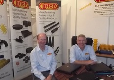 Bernie Hall and Phil Holt kept visitors entertained at Clifton Rubber.