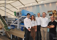 The TOMRA Sorting team. They presented FPS 1200 a sorter for unwashed potatoes. It is used after harvesting for storage for sorting clumps of earth and odd materials.