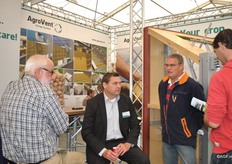 Dick Hulsebosch of Agrovent talking to visitors.