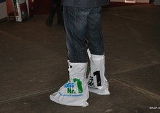 Due to the bad weather visitors took the necessary precautions when visiting the outside part of the fair