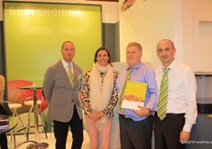 Special Fruit: for the first time a stand apart on the Fruit Attraction. Before they exhibit once in the common Belgian VLAM-stand. On the picture: Johan Otto, Sarah Hellemans, François Maes and Baldomero Leon.