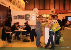 Busy on the stand of Escande Plants, the Frehch nusery.