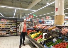 Jan at the vegetable display.