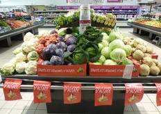 The cabbage display.