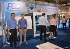 Dimitri Gielen of Aubier Colard and Wout Teppers of PSC Packaging Services Center.