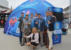 Growers Packers Direct visibly promoted their Body and Brains concept. An exclusive soft fruit line in a special packaging. Sebastian Schneider, Pablo Galaz, Sebastiaan Bye, Robbert Leisink, Pablo Henriques, Rick Luteyn, Jacques Luteyn and Carolien Vervaet.