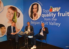 BFV, Marc Evrard, left, with customer La California. Giusseppe Galluccio and Pasquale Mottola.