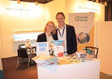 Claudine Beldman of Freshplaza/AGF/Primeur with Kees Kooijman, manager of Verdi