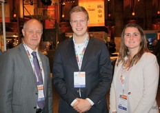 Ger van Burik with Rob Smit and Paula de Winter of TOP Shallots