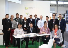 Large crowds in the Argentinian stand. Growers, traders and government and certification officials shared this stand to promote the country and its products.