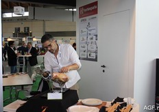Delicious Iberico ham was served in the Spanish pavilion.