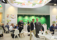 Heidi Goovaerts (left in the foreground) of Ardo says organic algae, sprouts and baby carrots are also available.