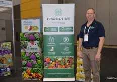 Disruptive Packaging’ products are waterproof, leak proof and can be sanitised and used again. The company has a range of boxes, bins and pallets. Nathan Hall – Disruptive Packaging.
