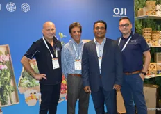 OJI Fibre Solutions are removing plastic from the supply chain with a range of trays and cartons. The company has its own mills in New Zealand from where they ship rolls of carton into Australia. Mark Hussein, Sheehan Pera and Jason Cairns-Lawrence.