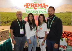 Prima Wawona is in the middle of the California stone fruit season. From left to right George Papangellin, Courtney Hernandez, Lisa Davis Corrigan, and Nicolas Carrillo. 