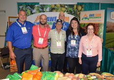 Jon Kiley, Jared Bray, David Posner, Joe Feldman, Jenna Galise, and Jennifer Burgess of Awe Sum Organics at their home show. 