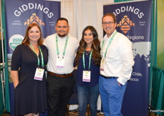 Gearing up for the blueberry import season from South America are Helena Beckett, Adolfo Bucio, Morgan Bahri, and Ian Grigg with Giddings Berries USA. 