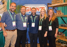 Ready for large volumes of blueberries are Justin Sumpter, Jerry Connery, Nick Chappell, Amelia Jackson, and Kyla Oberman with California Giant Berry Farms. 