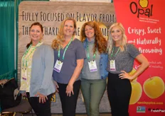 Posing for a happy picture are Cory Zeigler, Dorothy Redick, Sara Palmisano, and Aimee Back with First Fruits Marketing.