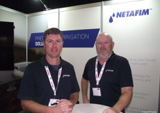 Jamie Zapp and Jason Scherer from Netafim Australia.