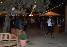 The delegates enjoyed a walking dinner