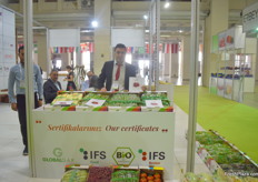Vedat Olgun of West Tarim. They export vegetables to Germany and Austria mostly. Acccording to Olgun, business had been very good during the exhibition.