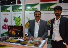 Rajaram and Akshay Sangle at family run company Grape Kart which exports grapes, onions, raisins and other Indian veg mainly to the UK and EU markets and are looking to expand into Asia.