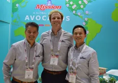 Robert Rodriguez, John Sheehy and Taka Fuijishima with Mission Avocados.