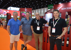 Tim Jones and Richard Cameron from 45 South were chatting to Ian Alberts and David Pardy from First Fresh.