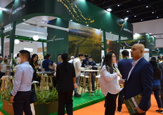 A busy Austrade stand.