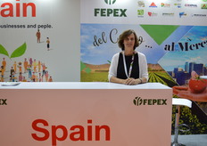 Izaskun Arteta at the FEPEX stand.