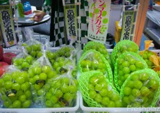 Japanese Shine Muskat grapes are a delicacy in the market.