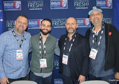 The team of Canadawide is always in town for the New York show. From left to right Nick Pitsikoulis, Yanni, Alexakis, George Pitsikoulis and Chris Sarantis. 