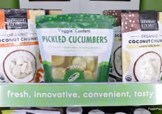 A new product from Offshoot brands, pickled cucumbers. 