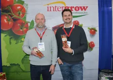 Offering greenhouse grown tomatoes from New York year-round is Intergrow Greenhouses. Representing the company are Kris Gibson and James Williams.