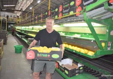 Oron Ziv with a carton ready to be shipped