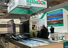 The stand of Reemoon in the Fruit Logistica machina hall area on the first floor. Reemoon, from China, specializes in the design and production of sorting machines and sorting technologies.