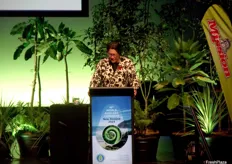 Hon. Meka Whaitiri, Associate Minister of Agriculture, speaking at the Congress opening. 