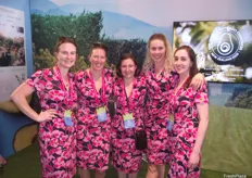 Bre Stewart, Genevieve Whitson, Rose Fallow, Catherine Wilks and Rebecca Wadey from NZ Avocado.