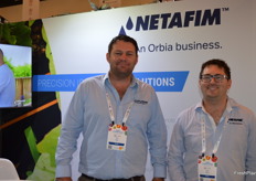 Innovation in irrigation and growing more with less are the slogans Netafin and Gakon. Bjorn Baker and Corey Clifford.