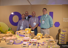 Opal had beautiful fibre and carton packaging using cellulose windows so consumers can see the produce, also open top packs with a paper wrap.