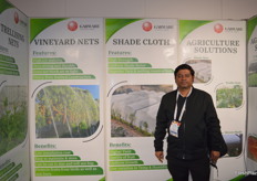 Garware provide nets and shading protection, Amit Kularni was on hand at the stand.