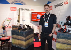 Toro provide wireless irrigation control systems which can controlled remotely, Hamish Lloyd was at the stand.