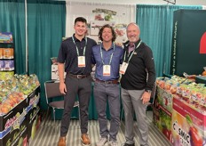 Noah Croft. Kevin Steiner. Tim Colln with Sage Fruit.