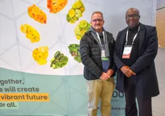 Hendrik Eksteen, CEO of the Grow Group, with Mokgethi Tshabalala of Harvestfresh.