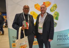Mokgethi Tshabalala of Harvestfresh with Loffie Brand of Absa Bank.