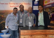 Eric Olshove and Ezeqiel Gimnez with guests on the North Bay Produce stand.