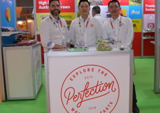 Christian Jones, Reno Xie and Chris He from Perfection Fresh.